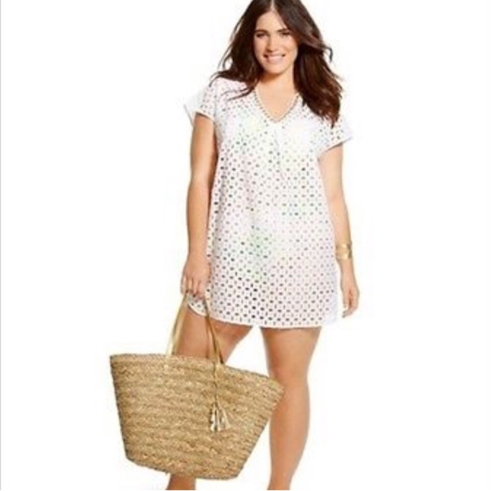 Anthro Lilly Swim Cover-Up Mini Tunic Dress Cover-Up The Animal Kingdom